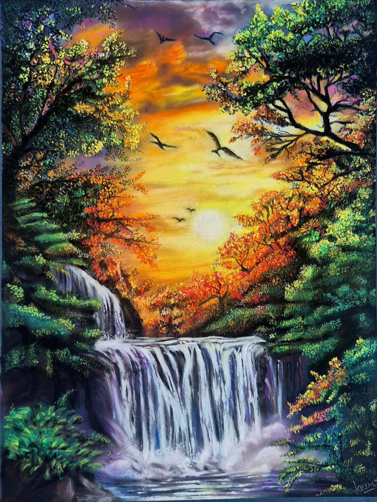 Soft pastel “Myriad Colours” by Kejal